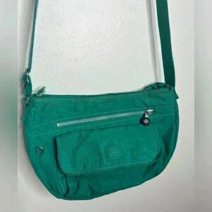 Kipling Green Nylon Crossbody Purse